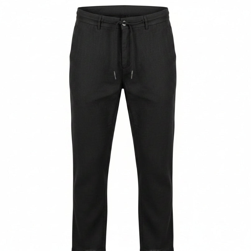 Black Linen Pants – Lightweight, Breathable & Relaxed Fit.LNP-001