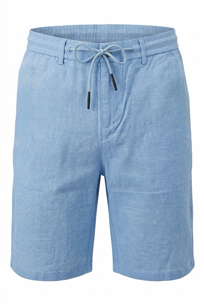 Light Blue Linen Shorts – Lightweight, Breathable & Summer-Ready.LNS-001