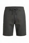Dark Grey Linen Shorts – Lightweight, Breathable & Summer-Ready.LNS-001