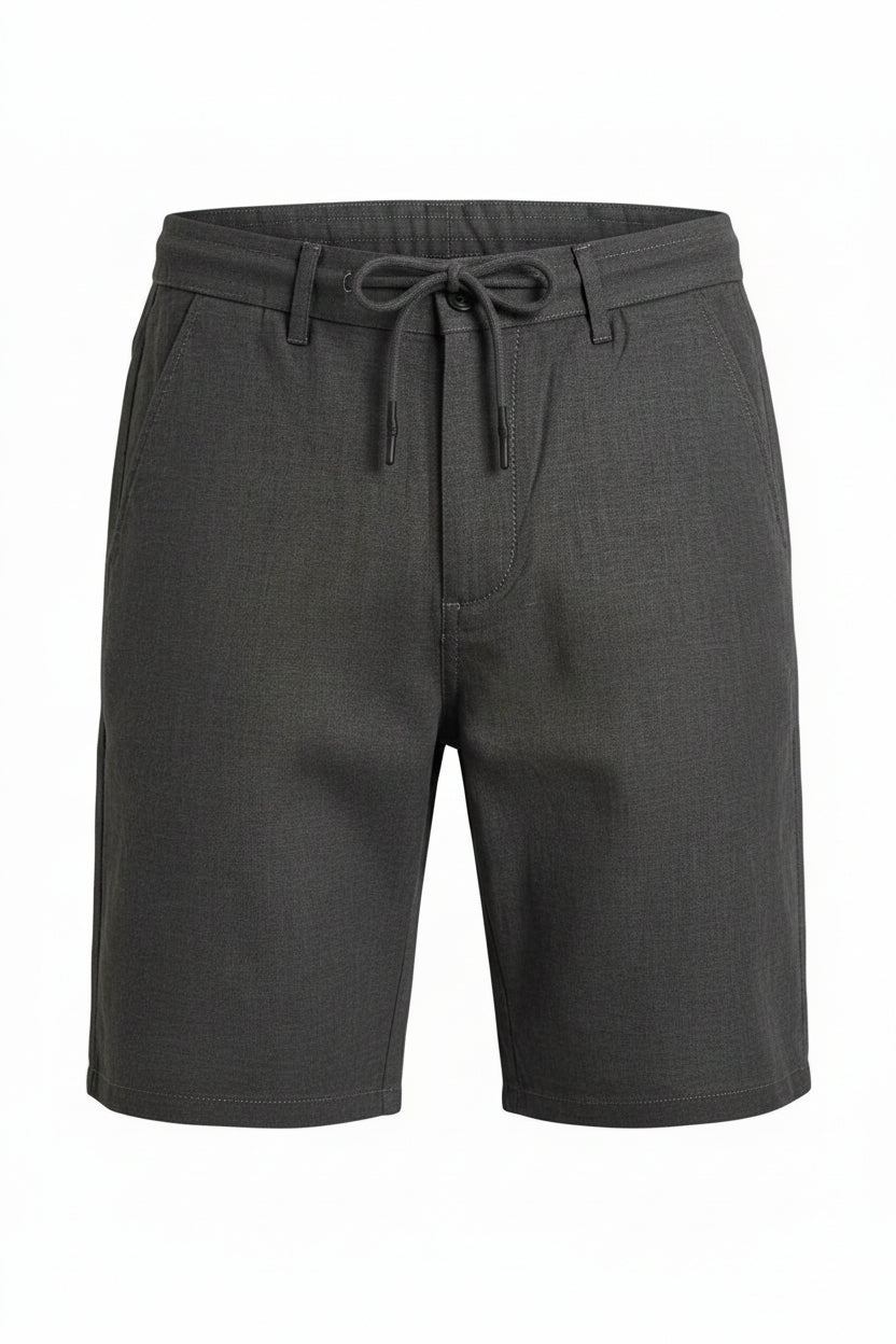 Dark Grey Linen Shorts – Lightweight, Breathable & Summer-Ready.LNS-001