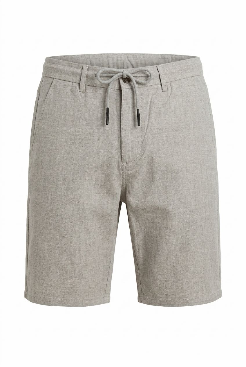 Light Grey Linen Shorts – Lightweight, Breathable & Summer-Ready.LNS-001