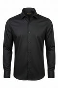 Black Thomas Mason Cotton Shirt.ST018