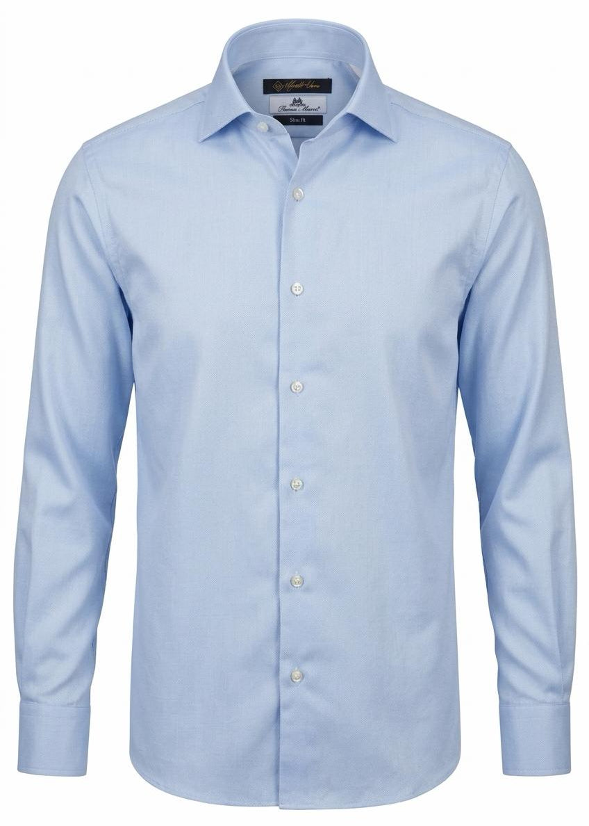 Blue 2 Thomas Mason Cotton Shirt .ST018