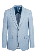 Light Blue Men’s Linen Blazer Jacket – Lightweight Breathable Summer Style.BL006