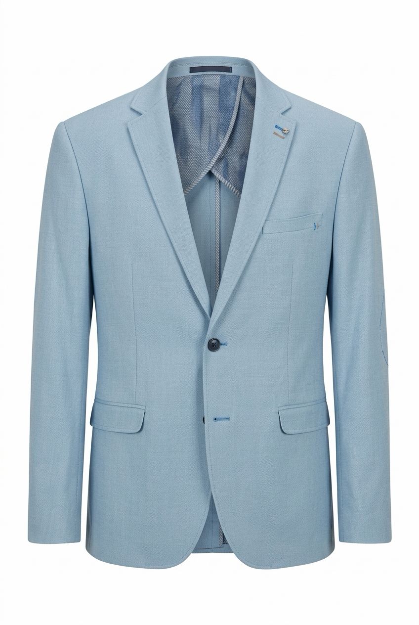 Light Blue Men’s Blazer Jacket – Tailored Fit, Smart Casual & Formal Style.BL004
