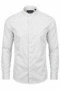 White CB Traditional Chinese Shirt with Mandarin Collar. ST007