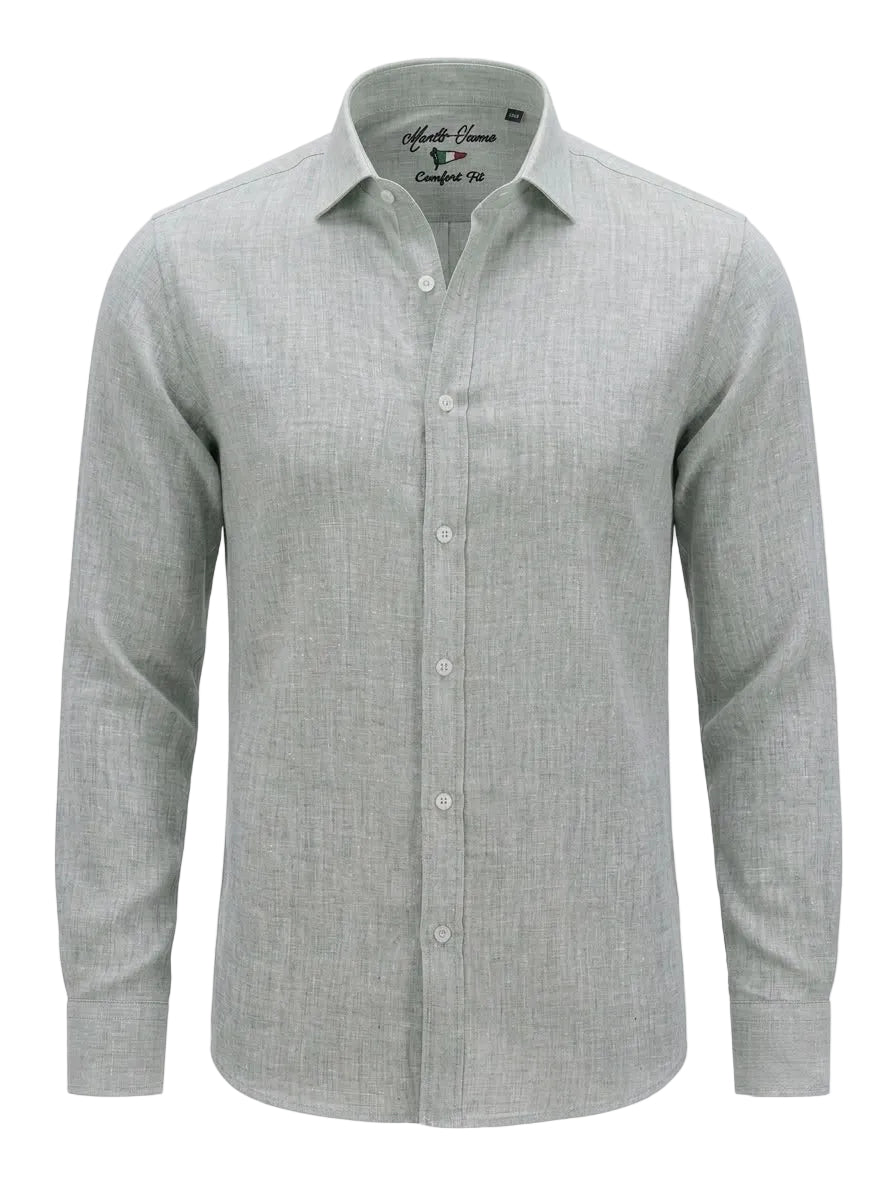 TM. MINT GREEN LINEN SHIRT.LSH005