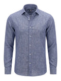 TM. BLUE GREY LINEN SHIRT.LSH005