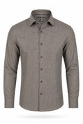 TM. BROWN LINEN SHIRT.LSH005