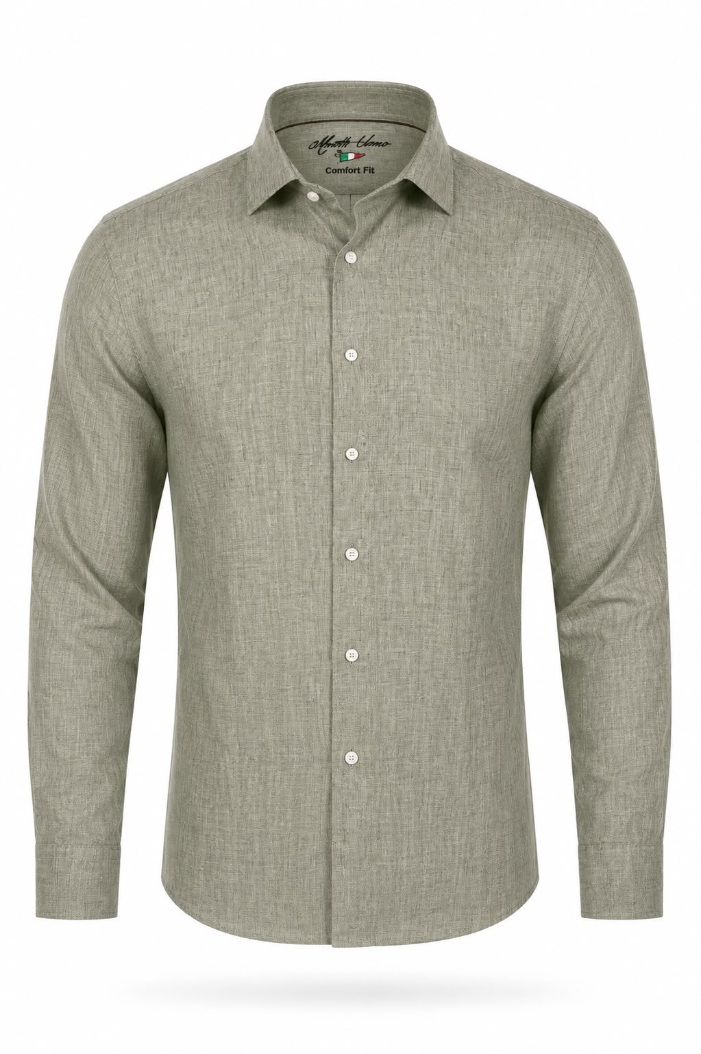 TM. KHAKI LINEN SHIRT.LSH005
