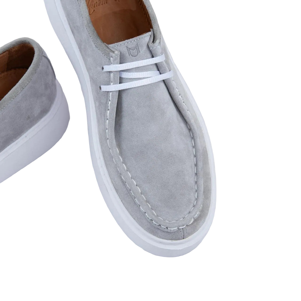 Silver Stylish Summer Loafers with Lace – Comfort Meets Elegance