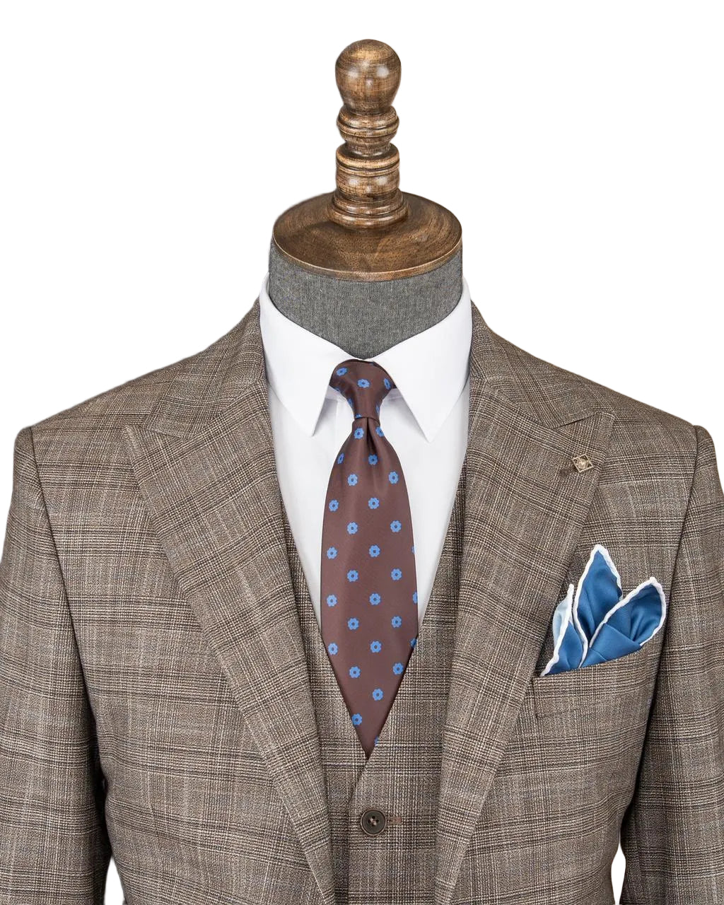 3-Piece Classic Brown Wool Suit – Timeless Elegance & Premium Comfort