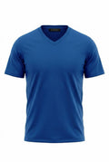 Premium Indigo Mercerized Cotton V-Neck T-Shirt – Soft, Breathable & Elegant Finish.VMT-001