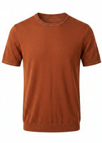 Premium Brick Cashmere T-Shirts – Ultra-Soft Lightweight Luxury Essentials.CAT-001