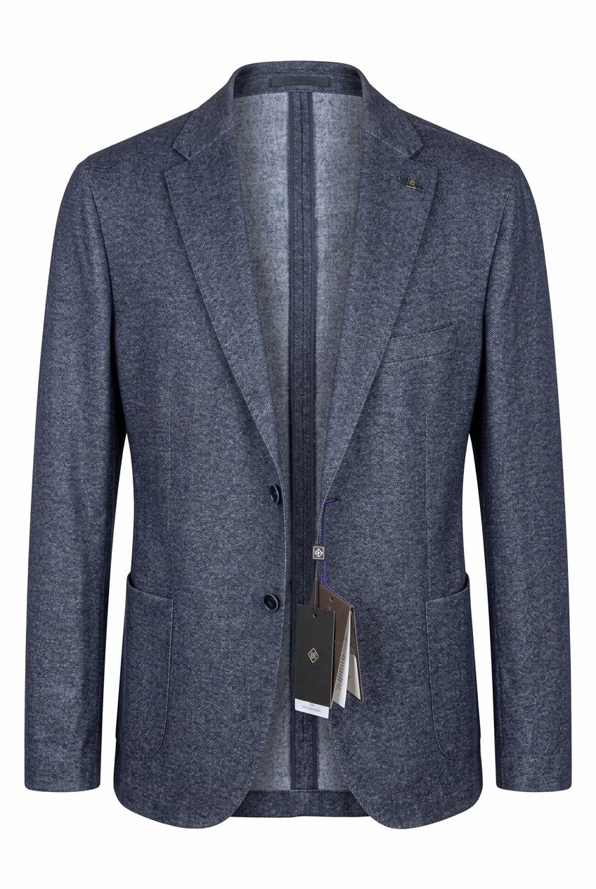 Vitale Barberis Blue Grey Blazer – Elegant Italian Wool Tailored.008
