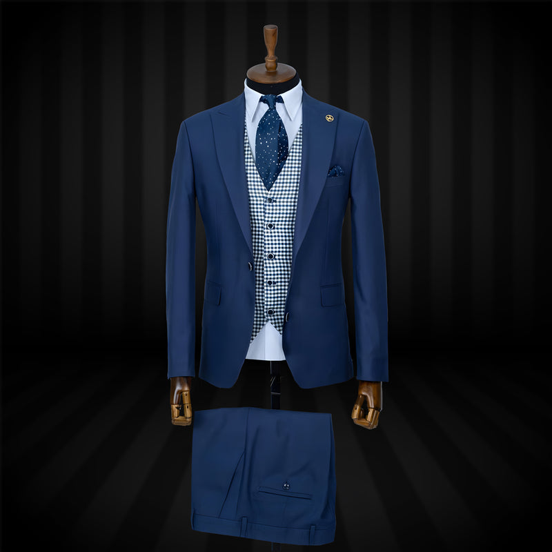 Navy Blue Men's Suit | Minotti Uomo