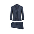 Striped Blue Wool Classic Suit – Timeless Formal Elegance.049