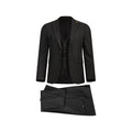 Men’s Striped Black Wool Italian Suit | Elegant Business Formal Wear.054
