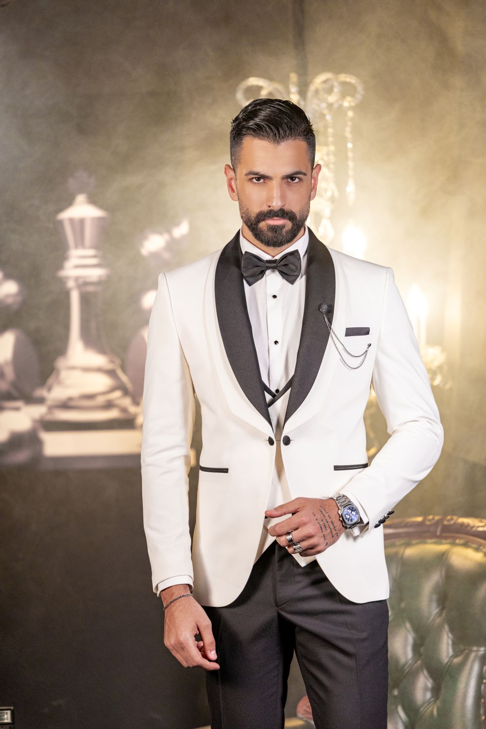 Men's Ceremony Double Shawl Lapel Suit Luxury Formal Wedding & Eveni Minottiuomo Men's Ceremony Double Shawl Lapel Suit Luxury Formal Wedding & Eveni Minottiuomo