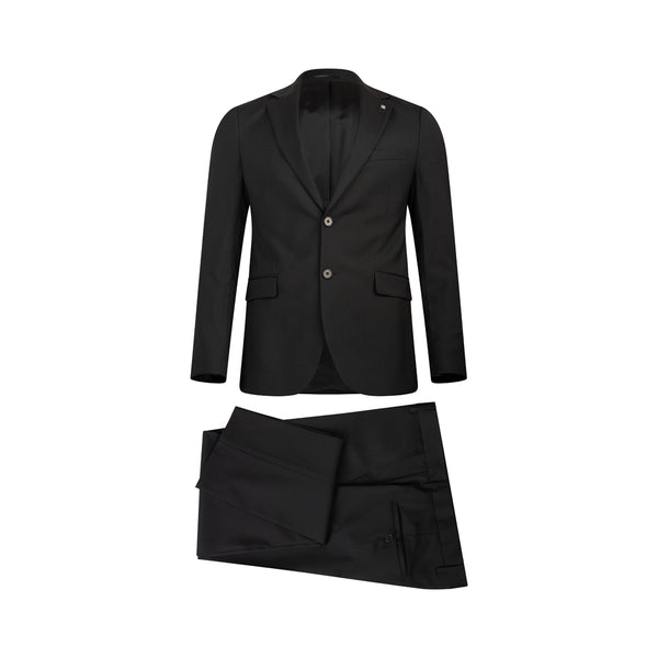 Vitale Super 180 Wool Suit Black – Ultra-Fine Italian Luxury.044