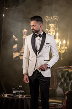 Men’s Ceremony Double Shawl Lapel Suit – Luxury Formal Wedding & Evening Wear