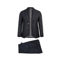 Men’s Italian Striped Wool Classic Suit-ST.NAVY.053