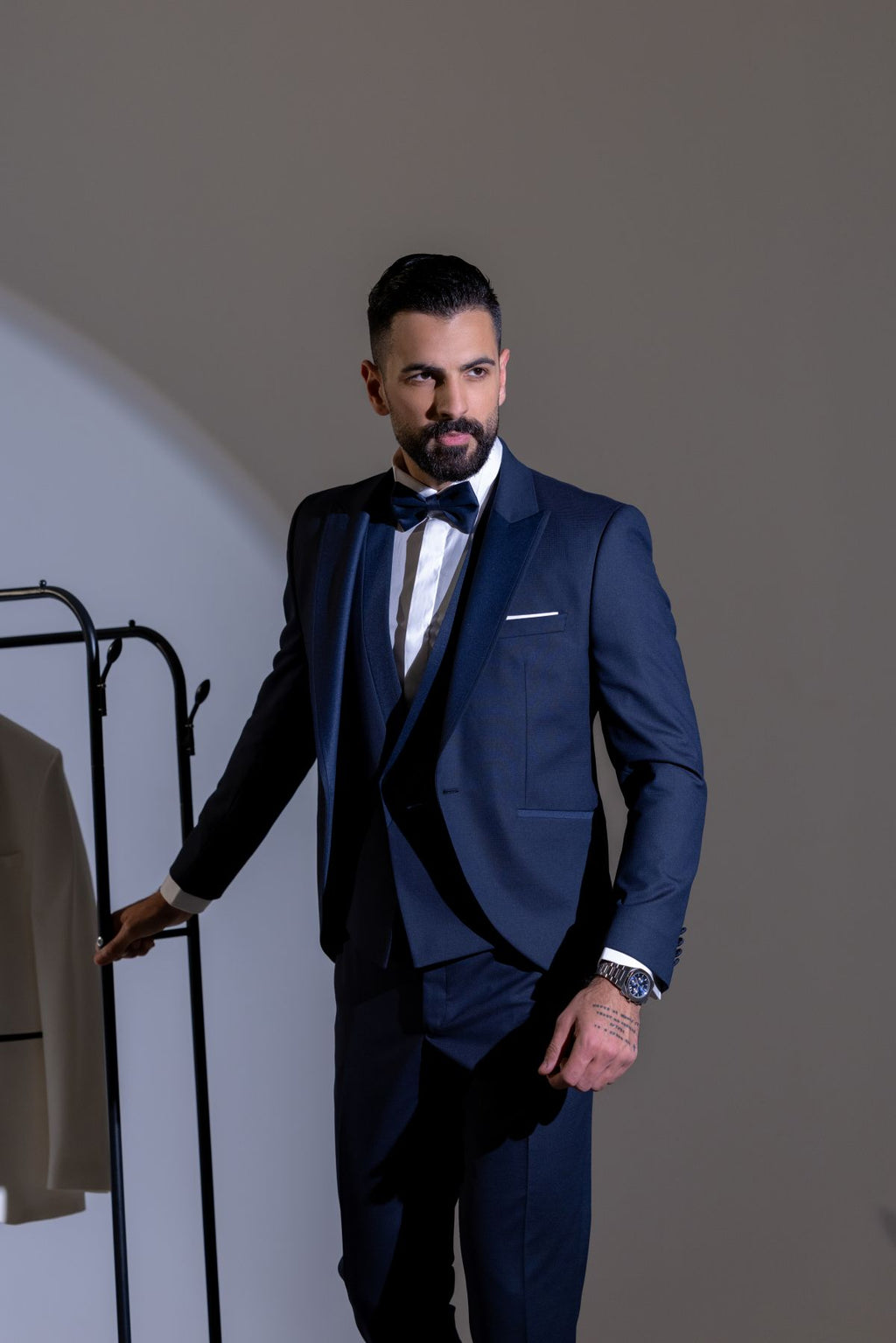 Men’s Ceremony Peak Lapel Suit – Classic Formal Wedding & Evening Wear