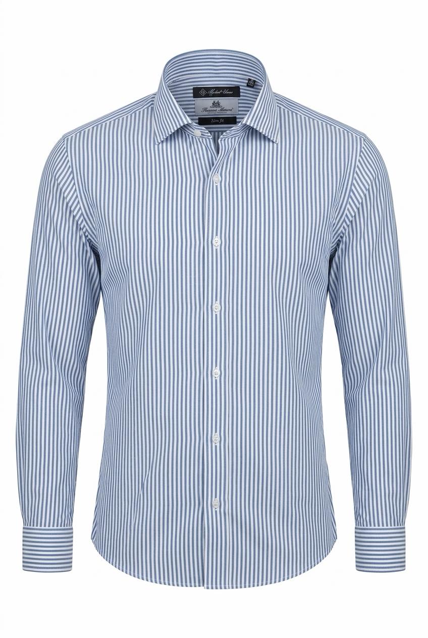 ST. Blue Thomas Mason Premium Cotton Shirt.ST019