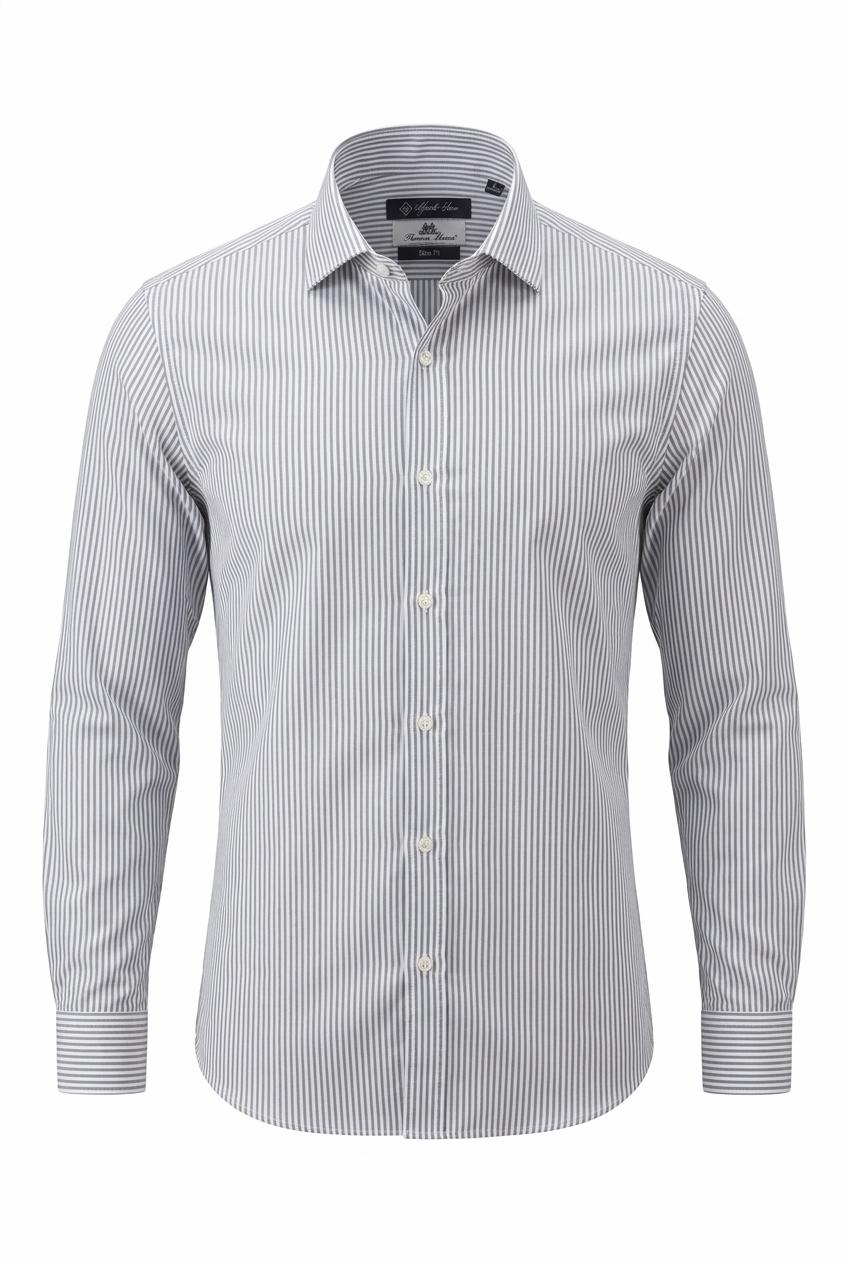 ST. Grey Thomas Mason Premium Cotton Shirt.ST019