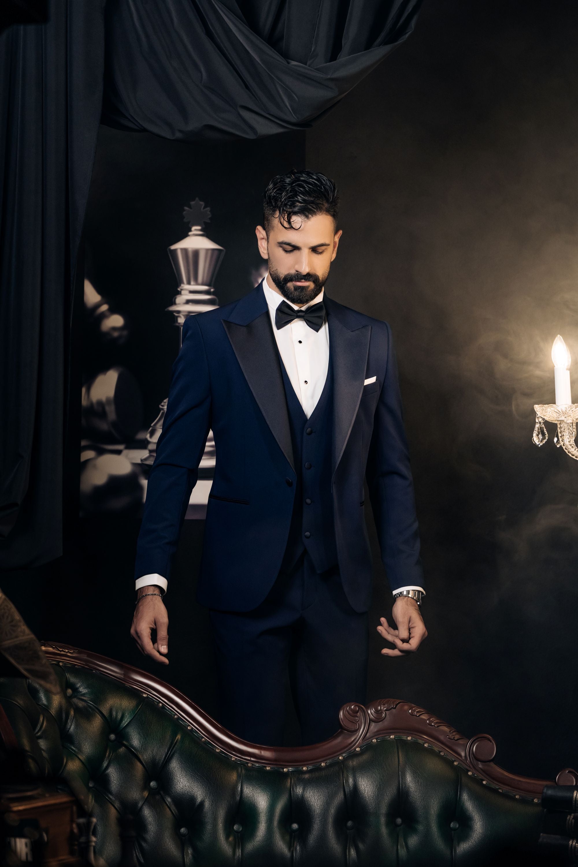 Men’s Ceremony Peak Lapel Suit – Luxury Formal Wedding & Evening Wear