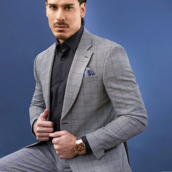 Grey Glen Plaid Suit | Minotti Uomo - Image 2