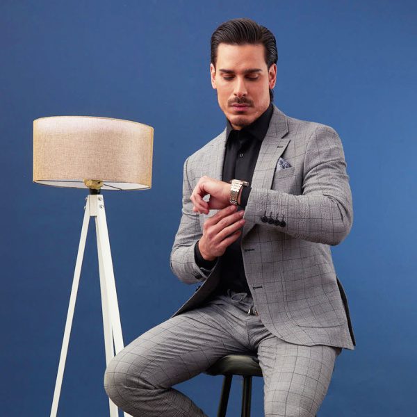 Grey Glen Plaid Suit | Minotti Uomo - Image 4