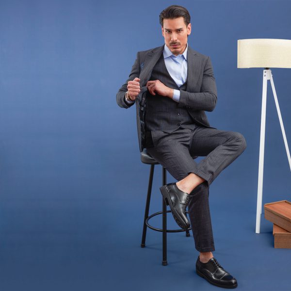 Plaid Slim Fit Vested Men's Suit | Minotti Uomo - Image 6