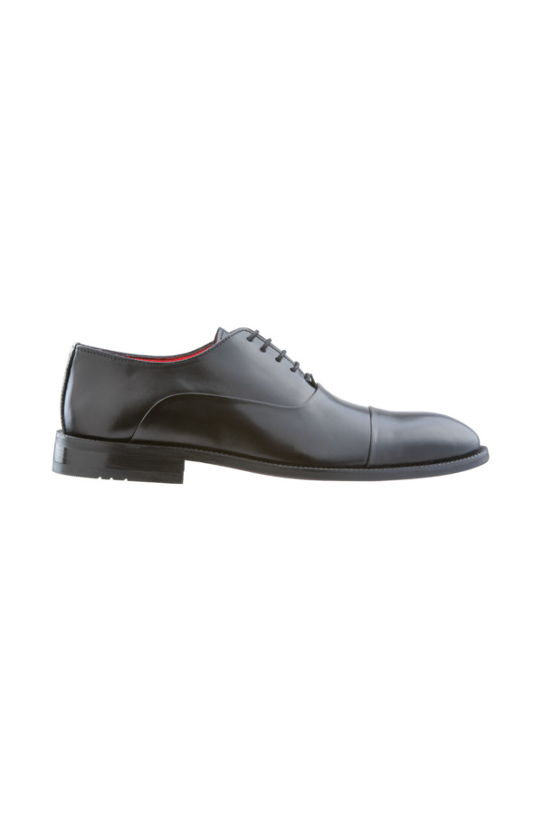 Black Leather Oxford Shoes V2 - Minotti Uomo - Image 2