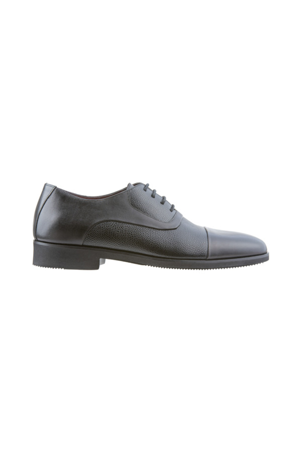 Black Leather Oxford Shoes V3 - Minotti Uomo - Image 2