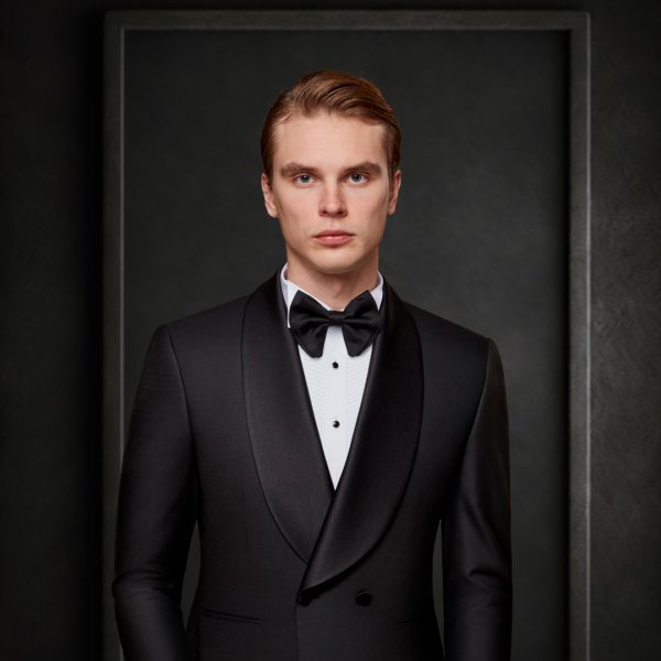 Italian Style Men's Groom Suit Black | Minotti Uomo - Image 2