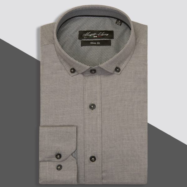 Slim Fit Formal Shirt in Thomas Mason 100% Cotton Fabric - Sleek and Stylish Men's Formalwear.