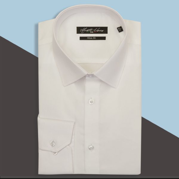 Slim Fit Formal Shirt in Thomas Mason 100% Cotton Fabric - Sleek and Stylish Men's Formalwear.