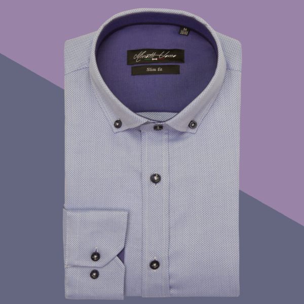 Slim Fit Formal Shirt in Thomas Mason 100% Cotton Fabric - Sleek and Stylish Men's Formalwear.