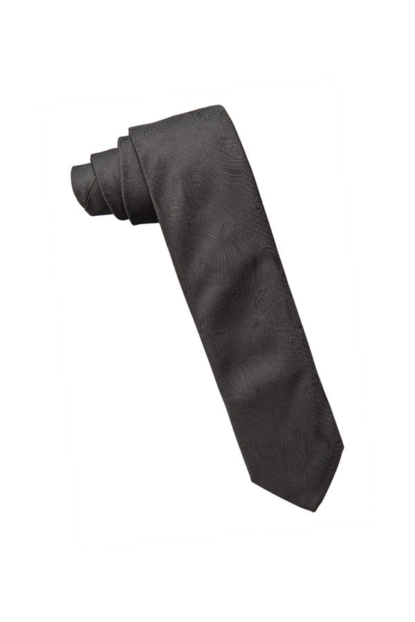 Easy-care polyester neck tie in vibrant color combinations and timeless paisley pattern