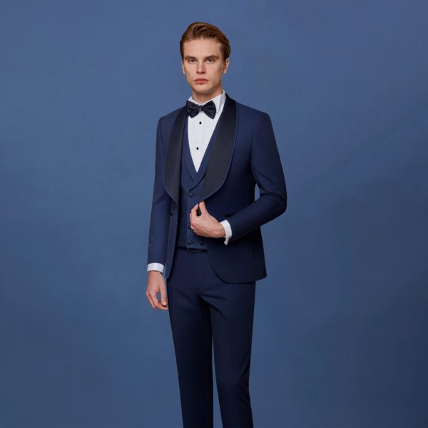 Dark Blue Slim-Fit Tuxedo: The Perfect Suit for Any Formal Occasion