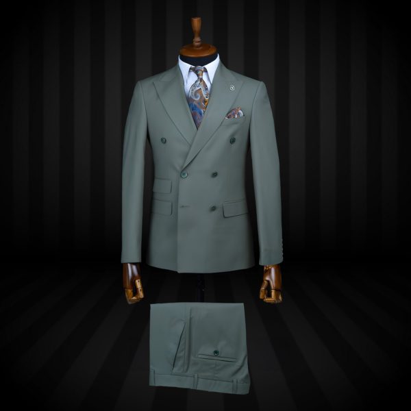 Emerald Green Double Breasted Classic Suit - Elegant and Timeless Men's Formal Attire