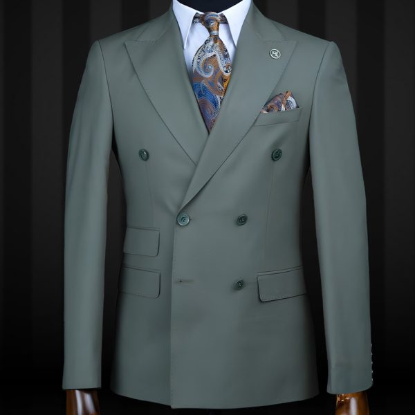 Emerald Green Double Breasted Classic Suit - Elegant and Timeless Men's Formal Attire