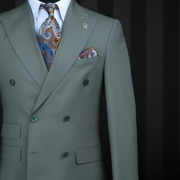 Emerald Green Double Breasted Classic Suit - Elegant and Timeless Men's Formal Attire
