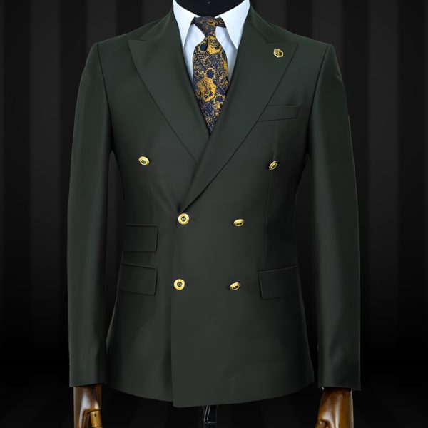 Forest Green Double-Breasted Suit | Minotti Uomo - Image 2