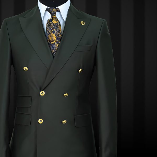 Forest Green Double-Breasted Suit | Minotti Uomo - Image 3