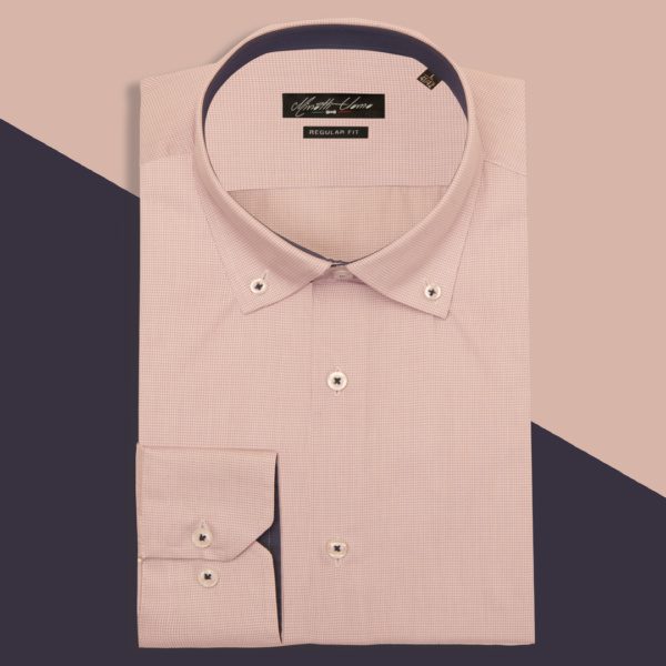 Regular Fit Shirt in Thomas Mason 100% Cotton Fabric - Classic and Stylish Men's Attire.