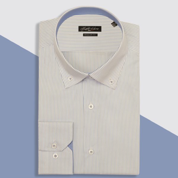 Regular Fit Shirt in Thomas Mason 100% Cotton Fabric - Classic and Stylish Men's Attire.