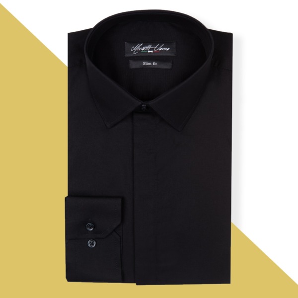 Slim Fit Formal Shirt in Thomas Mason 100% Cotton Fabric - Sleek and Stylish Men's Formalwear.