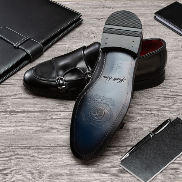 classic-black-italian-leather-buckle-shoes - Image 2